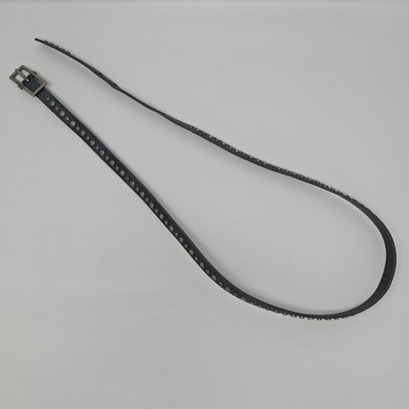 Calvin Klein Jeans Gray Studded Belt Silver Buckle Women’s Waist Hip 36-40 - Picture 11 of 13